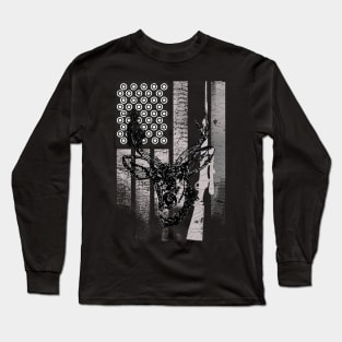 American Flag Hunting Deer Long Sleeve T-Shirt